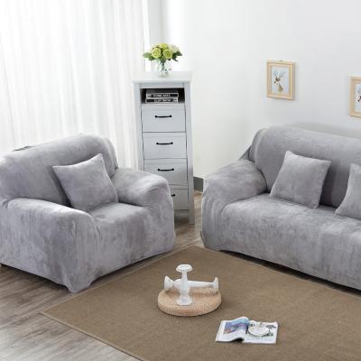 China Wholesale Elastic Stretch Soft Cover Sets Me Shape 3 Seaters Walmart Elastic Velvet Sofa Cover for sale