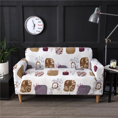 China Brown 3 Seater Velet Plush Spandex Slipcover Elastic Waterproof Soft Elastic Stretch Sofa Cover Couch Clipcover for sale