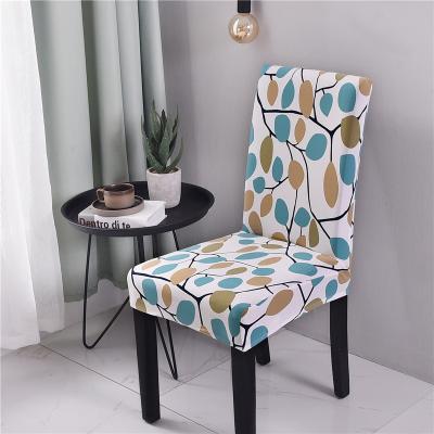 China Hotel Dining Home Anti-dirty Strechable Use General Elastic Border Geometric Chair Cover for sale