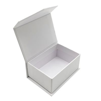 China Recycled White Materials Full Color Matt Paper Cardboard Empty Magnetic Closure Book Form Embossed Logo Packaging Box UV for sale