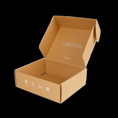 China 2022 Recyclable Hot Selling Eco Friendly Recycled Foldable Brown Kraft Paper Box Color Packaging Advertisement Kraft Paper Box Gift Of Folding for sale