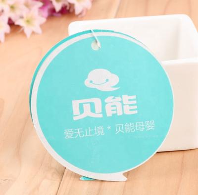 China Custom swing hang tags label designs clothing garment logo tag for sale