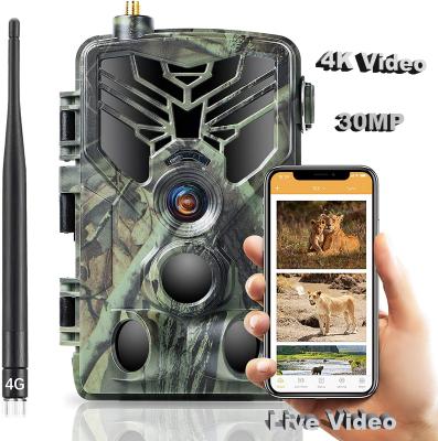 China App Setting HC-810Pro 4K Video Camera Cloud Service 4G 30MP Wireless Wild Hunting Real-time Cellular Mobile Surveillance for sale