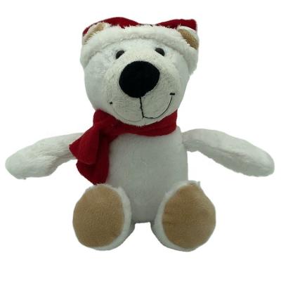 China Promotion Wholesale Customized Soft Plush Toy Custom Design Lovely Christmas Dolls Polar Bear Stuffed Animal for sale