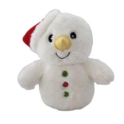 China Christmas Gift Promotion Hot Sale Plushie Doll Snowman Soft White Furry Stuffed Adorable Plush Toy For Kids for sale