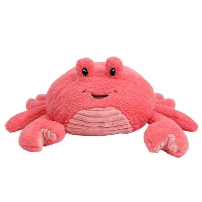 China Pink Good Quality Hot Sale 35cm Soft Plush Cartoon Promotion Animal Toy Cuddly Crab Stuffed Animal Pillow for sale