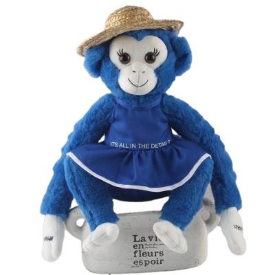 China Promotion Company Promotional Mascot Doll Dressed Lovely Plush Cute Soft Monkey Plush Toy for sale