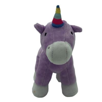 China Hot Selling Amazon Promotion Custom Purple Soft Stuffed Animal Doll Cute Plush Toy Unicorn For Kids for sale