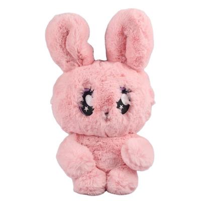 China Wholesale Custom Made Furry Pink Plush Toy Bunny Rabbit Animal Cute Stuffed Toy Soft For Promotion Girls for sale