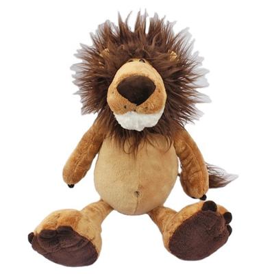 China Promotion factory wholesale realistic fluffy hair belly stuffed toys plush toys wild animal soft lion for sale