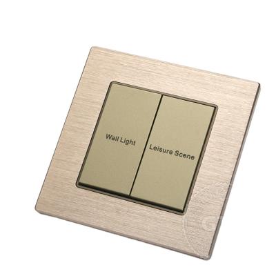 China Soft Touch Button 12V DC RS485 Champagne Color Wall Switch for sale