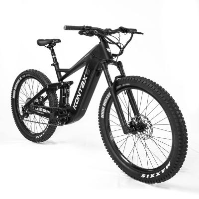 China Carbon Fiber KONTAX Carbon Fiber Full Suspension Mountain Electric Bike 27.5