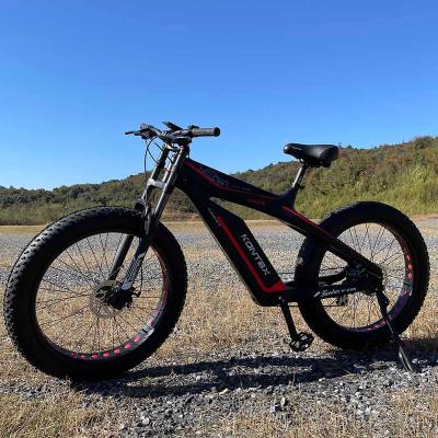 China Full Carbon Fiber KONTAX Carbon Fiber Suspension Long Range 60KM-150KM Color Screen All Terrain 750W/1000W Electric Bike for sale