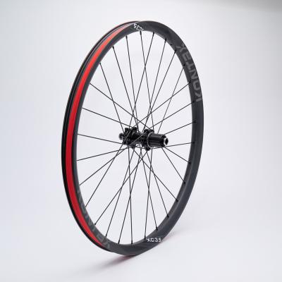 China KONTAX Mountain Bikes Carbon Fiber Wheel Set Mountain Bike Wheel 35mm Width U Shape 20mm Bicycle Wheelset for sale