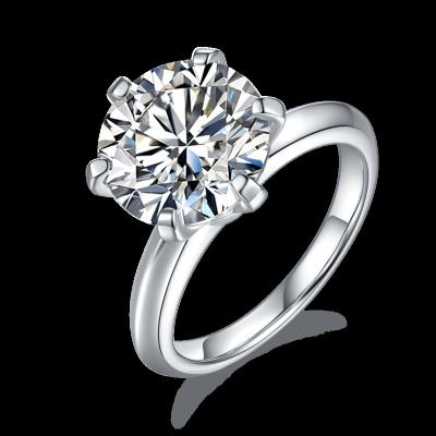 China Romantic Jewelry Plated Ring For Women Wedding Bands Engagement Rings 5 ​​Ct 18K Moissanite D VVS 925 Sterling Silver New Arrival Gold M03J for sale