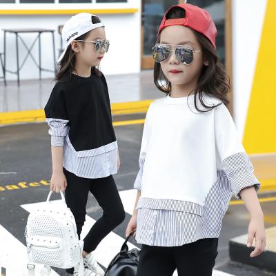 China 2021 Spring New Arrival Waterproof Girls Long Sleeve Blouses Children Korean Design Tops Kids Clothes for sale