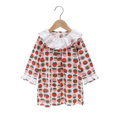 China 2021 Spring and Autumn Children's Princess Dress Girls Strawberry Anti-Static Dress for sale