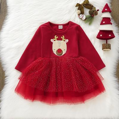 China 2019 Anti-Static Europe And The United States New Winter Baby Child Christmas Elk Dress for sale