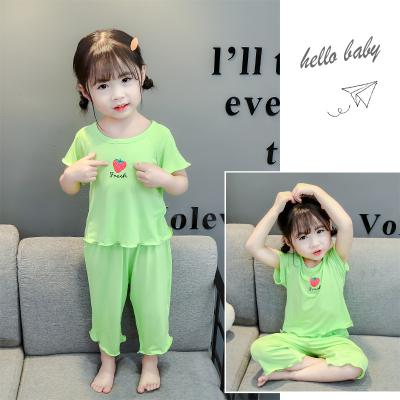 China QUICK-DRYING Children's air-conditioned children's pajamas short-sleeved QUICK-DRY cotton suit baby boys and girls summer home for sale