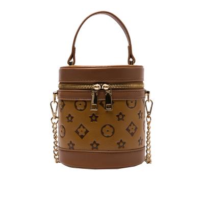 China 2022 Fashion Hot Sale Classic Luxury Cosmetic Bag PU Ladies Handbag High Quality Leather Designer Bucket Bag for sale