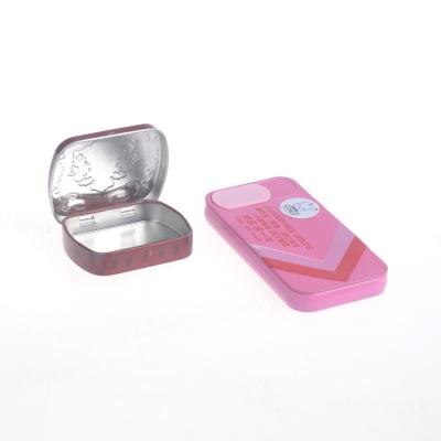 China Gift & Black Craft Factory Direct Selling Small Cigarette Slipping Tin Case Condom Pill Metal Tin Box With Slipping Lid for sale