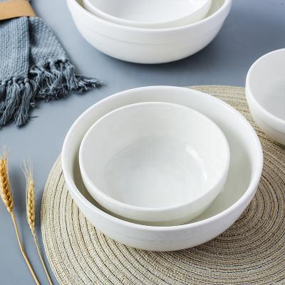 China 2021 New Viable Custom Restaurant Tableware Ceramic Chic Hotel Fruit Salad Bowl Glazed Porcelain Exquisite Dish Set for sale