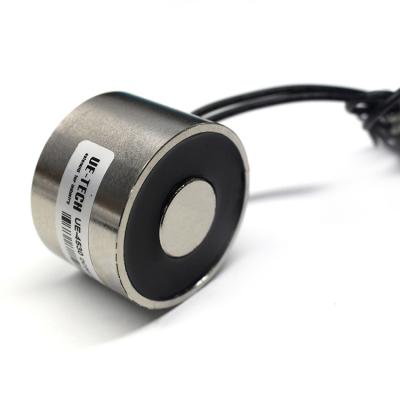 China UE-TECH Sucked Electormagnet Circular Solenoid DC12V/24V UE-4530 Dia.45x 30mmH for sale