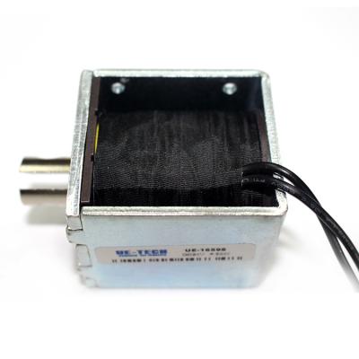 China DC12V 24V 26W UE-1659S 58.5*52*48MM Open Frame Solenoid Magnetic Pull Solenoid for sale