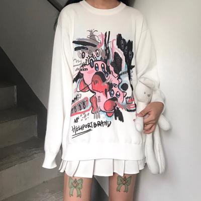 China Warm Anime Women Sweater Men Winter Wear Fuzzy Sequin Custom Knit Baggie Jacquard Breathable Crewneck Korean Sweater for sale