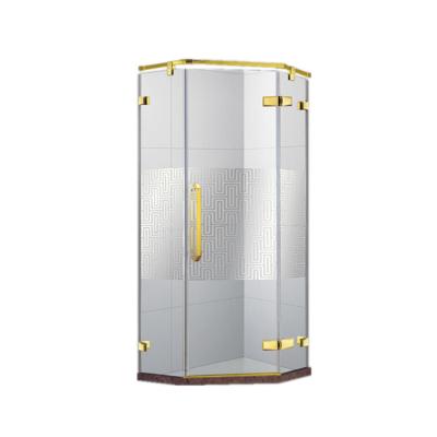 China Modern frameless golden shower enclosure manufacturers S9027 for sale