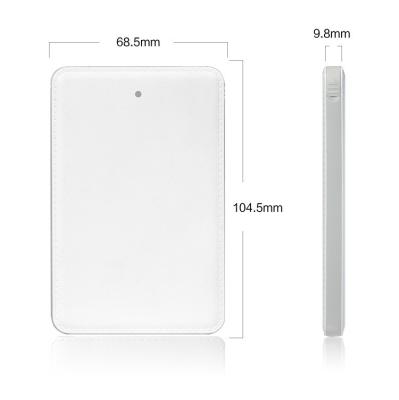 China Ultra Slim Slim External battery pack slim power bank 4000mAh built-in micro usb cable for iphone5/6/7 for sale