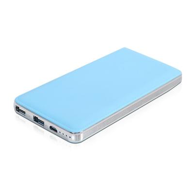 China Marketing promotional gift faux leather pocket power bank 10000mah real capacity mobile charger marketing promotional gift for men for sale