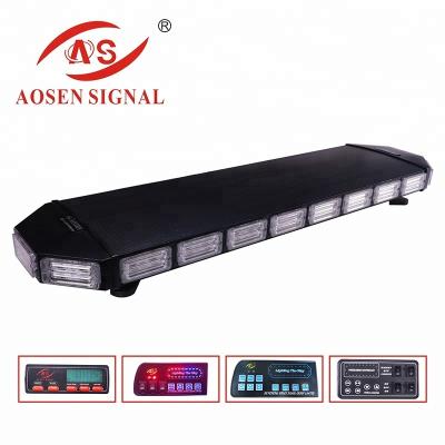 China TBD-9E925 528 Watt Red Blue Strobe Waterproof/Windproof/Dustproof Led Light Bar Led Warning Police Light Bar For Car for sale