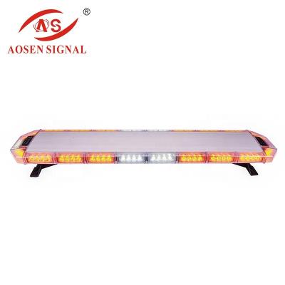 China PC + Aluminum Alloy TBD-8D905 1200mm Amber Dual Color Led Emergency Police Lightbar for sale