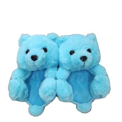 China House Kids Teddy Bear Slippers Women Teddy Bear Slippers Animal Bear Slippers Teddy Plush House Slippers Furry Fluffy For Kids for sale