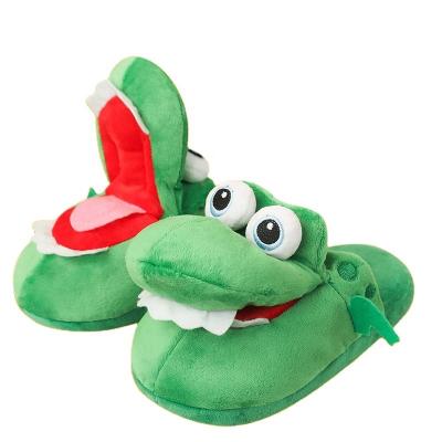 China Cushioning New Hot Selling Unsex Slipper Comfortable Cute Fashion Funny Anti-skid Bedroom Lady Indoor Soft Plush Crocodile Stuffed Slippers for sale