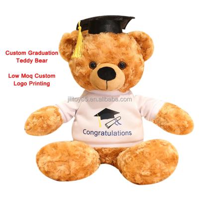 China Custom Latest Bear\Fasion Kawaii Plush Teddy Bear Toy Stuffed Plush Graduation Fasion Bear With Sublimation Shirt for sale