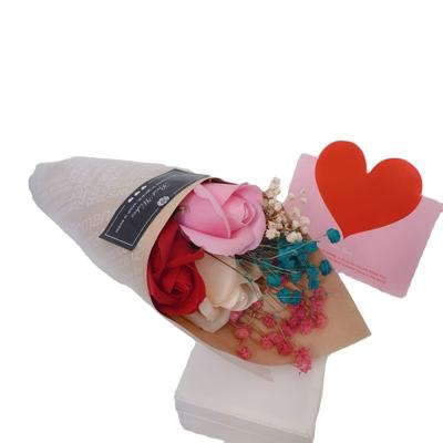 China Hot Cute Soft Plush Festival Valentine's Day Gifts for Girls Mini Foam Cartoon Animal Flower Bouquet Plush Decoration Hand Bouquets for sale