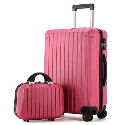 China Travle 2pcs set 14inch and 20inch ABS plastic suitcase for sale