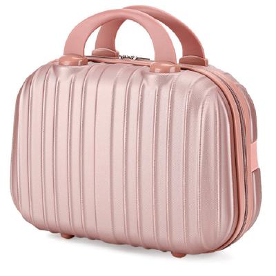 China Small 14 Inch ABS Customized Portable Suitcase Women Mini Cosmetic Case Cute Case Portable Travel Case for sale