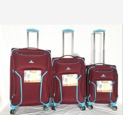 China Burgundy Back Color Travel Support New Design Luggage Set for sale