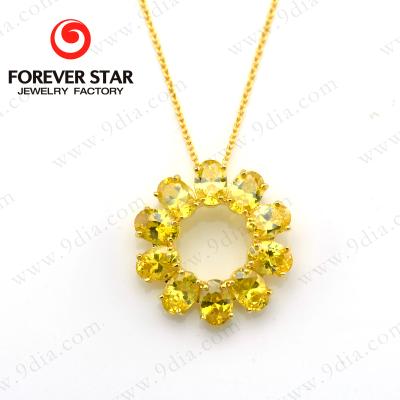 China Guangzhou Casual / Sporty Necklace With Natural Loose Gemstones 14K Gold Plated Necklace Jewelry for sale