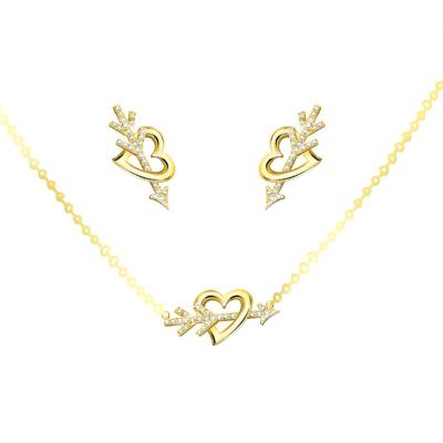 China Valentines Gift Cupid's Valentines Arrow Silver Jewelry 925 Earring Necklace Jewelry Sets Jewelry Jewelry+Sets for sale