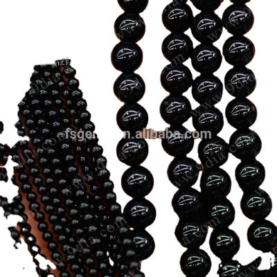 China None Sell Wholesale Loose Strand 4MM Gem Stone Beads Natural Stone Black Onyx Beads 6MM 8MM 10MM 12MM for sale