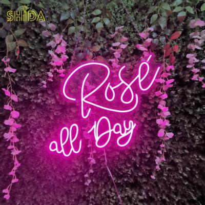 China Easy Installation Drop Shipping Beautiful Warm Romantic Custom Mounted All Day Neon Sign Led Neon Light Sign For Wedding Decorations for sale