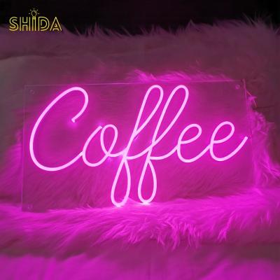 China Easy Installation Pink Custom Light Maker Design Acrylic LED Decor Cafe Neon Wall Signs Flex Neon Lights For Home Decorations for sale