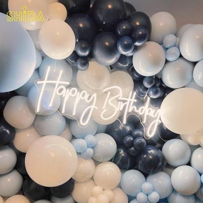 China Easy Install Dropshipping Happy Birthday Custom Neon Sign Party Light Acrylic Flex Led Custom LED Light Yard Decor Sign For Birthday Gift for sale