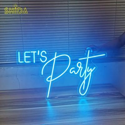 China Easy installation ready to ship custom cable led lights personalized wedding sign lets party neon sign for your party event decoration for sale