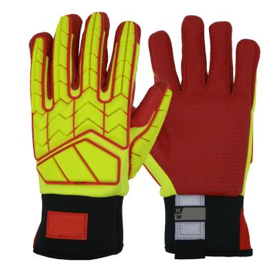 China Work Glove Resistant PRI Level 5 Cut Resistant PalmTPR Protector Silicone Aramid Oil Gloves Anti Safety for sale