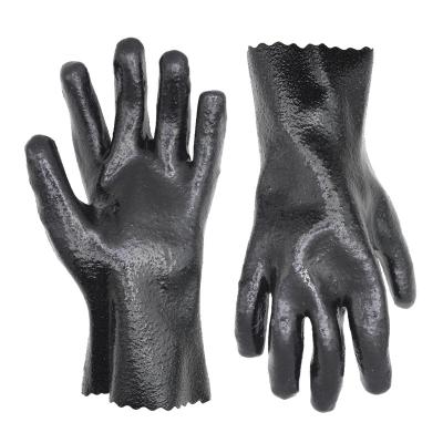 China Flexible Industrial Black Ant Cuff Safety PRI Slip Alkali Oil Resistant Mechanical Acid Proof Hand Rubber Work Gloves for sale